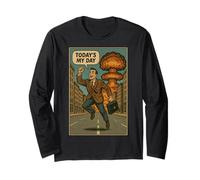 Today’s My Day - 1950s Comic Businessman with Atomic Blast Long Sleeve T-Shirt