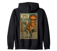 Today’s My Day - 1950s Comic Businessman with Atomic Blast Zip Hoodie