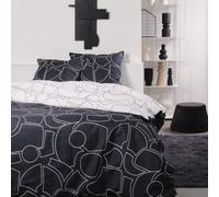 TODAY Sunshine Double Duvet Cover - Black and White - L 220 x L 240 cm