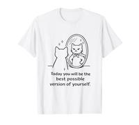 Today You Will Be Your Best Self: Motivational Cat Design Value Graphic T-Shirt