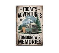 TODAY'S ADVENTURESARES ARE TOMORROW'S MEMORIES Posters Aesthetic Wall Art Decorative Painting Poster Decor Vintage Canvas for Living Room Bed Room 08x12inch(20x30cm) Unframe-style