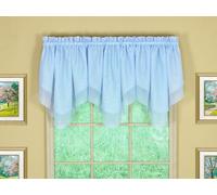 Today's Curtain Emelia Original Voile Ascot 25", Sky Blue, 40" W x 25" L