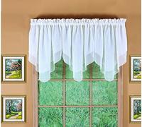 Today's Curtain Emelia Original Voile Ascot 25", White, 40" W x 25" L