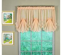 Today's Curtain Emelia Original Voile Fan Insert, Peach, 30" W x 40" L