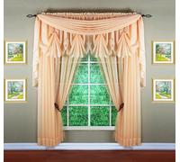 Today's Curtain Emelia Original Voile Panel 95", Peach, 60" W x 95" L