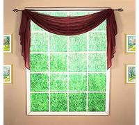 Today's Curtain Emelia Original Voile Scarf 144", Burgundy, 45" W x 144" L