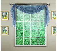 Today's Curtain Emelia Original Voile Scarf 144", Wedge Blue, 45" W x 144" L