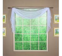 Today's Curtain Emelia Original Voile Scarf 144", White, 45" W x 144" L