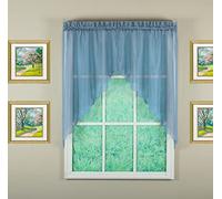 Today's Curtain Emelia Original Voile Swag Pair 38", Wedge Blue, 60" W x 38" L