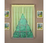 Today's Curtain Emelia Original Voile Swagger Pair 63", Yellow, 90" W x 63" L