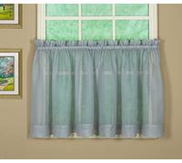 Today's Curtain Emelia Original Voile Tier Pair 24", Grey, 60" W x 24" L