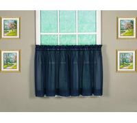 Today's Curtain Emelia Original Voile Tier Pair 24", Navy, 60" W x 24" L