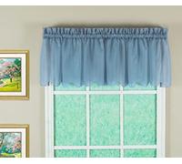Today's Curtain Emelia Original Voile Valance 14", Wedge Blue, 60" W x 14" L