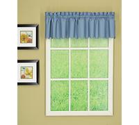 Today's Curtain, Orleans Scallop Curtain, Blue 12" Valance, Blue, 60" W x 12" L, Blue