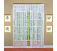 Today's Curtain, Songbird Semi-Sheer Lace Panel 84", White, 56" W x 84" L