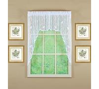 Today's Curtain, Songbird Semi-Sheer Lace Swag 38", White, 56" W x 38" L