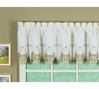 Today's Curtain Valance, Polyester, Ecru/Antiqu, 60" W x 14" L (Pack of 1)