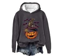 Todays Daily Deals Plain Sweatshirts for Women UK clearance Autumn Ladies Casual Comfortable Plus Velvet Fresh Sweet Color Matching Hooded Home Bargains Shop online (Grey, M)