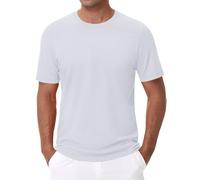 Today's Deals Men's T Shirts Short Sleeve Mens Short Sleeve T Shirts Classic Crew Neck Casual Shirt Summer Basic Lightweight Fashion Prime of The Day Big and Tall Tops for Men UK White