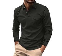 Today's Deals of The Day Boss Polo Shirts Men Silk Cotton Shirt Men Mens Christmas Shirt Long Sleeve Mens Shirts with Pockets Mens T Shirts Multipack 4XL Amazon Sale Clearance Black