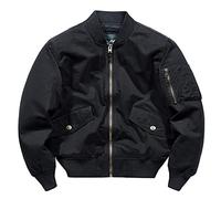 Today'S Deals Of The Day Cocila Jacket without Hood for Men Pocket Zipper Baseball Clothes Flying Jacket Waterproof Jacket Work Mens Warm Waterproof Coat Lightweight Anorak Mens Outlet Clearance Uk