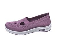 Today's Deals.of The Day Slip on Trainers Women Wide Fit Wedge Shoes Lightweight Cushion Arch Support Running Sneakers Soft Sole Mesh Orthopedic Shoe Non Slip Walking Trainer Purple 5