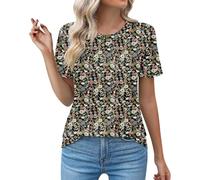 Today's Deals Red Short Sleeve Shirt White Cami Tops for Women UK Ladies Black Shirt Size 22 Dressy Chiffon Blouses Dark Green Blouse Women Hanky Hem Tops for Women Warehouse Deals Clearance