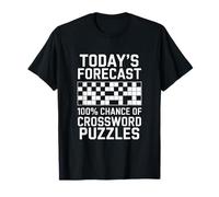 Today's Forecast 100% Chance Of Crossword Puzzles T-Shirt