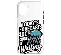 Today's Forecast 100% Chance Of Writing Case for iPhone 16