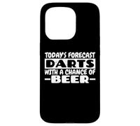 Today's Forecast Darts With A Chance Of Beer Funny Darts Case for iPhone 15 Pro