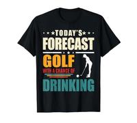 Todays Forecast Golf with A Chance of Drinking Men Women Boy Value Graphic T-Shirt, Men, Black, L