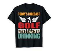 Todays Forecast Golf with A Chance of Drinking Men Women Boy Value Graphic T-Shirt, Men, Black, L