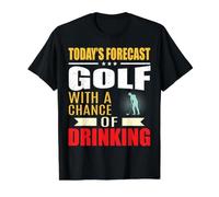 Todays Forecast Golf with A Chance of Drinking Men Women Boy Value Graphic T-Shirt, Men, Black, S