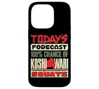 Todays Forecast Koshiwari Squats Japanese Sumo Wrestling Case for iPhone 14 Pro