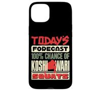 Todays Forecast Koshiwari Squats Japanese Sumo Wrestling Case for iPhone 15 Plus
