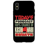 Todays Forecast Koshiwari Squats Japanese Sumo Wrestling Case for iPhone X/XS