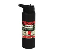 Todays Forecast Koshiwari Squats Japanese Sumo Wrestling Stainless Steel Insulated Water Bottle
