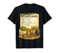 Today's Garden Plan Funny Backyard Chicken Gardener Checklis T-Shirt