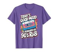 Today's Good Mood is Sponsored by 90's R&B T-Shirt, Men, Purple Heather, 3X-Large