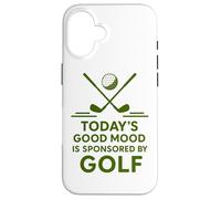 Today's Good Mood Is Sponsored By Golf Funny Golfer Case for iPhone 16