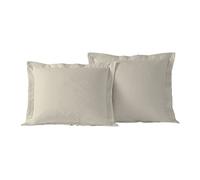 TODAY'S HOME Pillow Shams Soft Microfiber Tailored Classic Styling, Standard, Ivory (2 Pack)