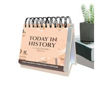 Todays in History Perpetual Calendar | Daily World History Facts Desktop Calendar | Home Decor Historical Info with Historical Info for Every Day of the Year | Historys Buff Present