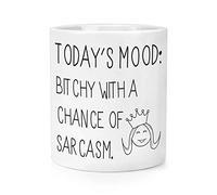 Today's Mood Bitchy with A Chance of Sarcasm Makeup Brush Pencil Pot