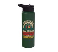 Today's Mood Funny Archery Bow Arrow Archer Stainless Steel Insulated Water Bottle