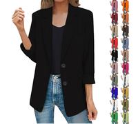 Todays offers Special Deals Blazer Suit for Women UK Elegant Long Sleeve Blazer Jacket With Pocket Fashion Solid Color Two Button Blazers Cardigans Todays Deals of The Day