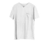 Todays offers Special Deals Prime Deals Men Summer Clothes Men's Solid Fitness Large Sports T Shirt Men's Elastic Cotton Pocket Short Sleeve Summer V Neck Shirt Smart Tshirts Men Plus Size Mens Tops