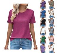 Todays Offers Special Deals Prime Deals Short Sleeve Tunic Tops for Women UK Womens Strapless Summer Tops Bubble Hem Tops for Women White Tee Shirt Womens Amazon Sale Clearance