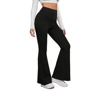 Todays Offers Special Deals Prime Deals Yoga Pants for Women UK Women's Casual Summer Solid Elastic High Waist Slim Pant Yoga Sports Horn Casual Pants Running Sports Pants Black Leggings