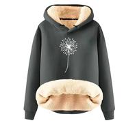 Todays offers Special Deals Winter Essentials for Women Lamb Wool Round Neck Hoodie For Men Winter Youth Thick Warm Solid Color Hooded Top Plus for Teens (G, M)