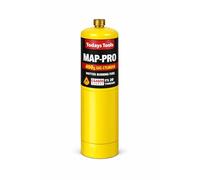 Todays Tools MAP-PRO 400g Gas Cylinder - CGA600 Blow Torch Fuel - 20% Hotter Than Propane - for Soldering, Brazing, Plumbing - Fits Rothenberger, Bernzomatic,Monument - 1, 2, 3, 4, 6 or 12 Pack (4)